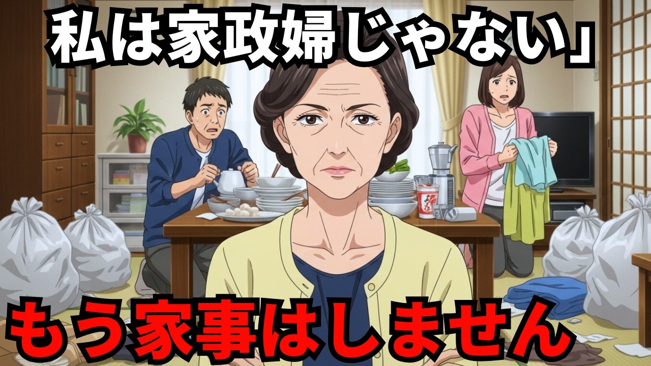 「家にいるんだからやっといて」家事を全部押し付ける息子夫婦。&rarr;私が3日間何もしなかった結果、家が地獄絵図に&hellip;「ごめん、もう無理」と泣きつかれました。