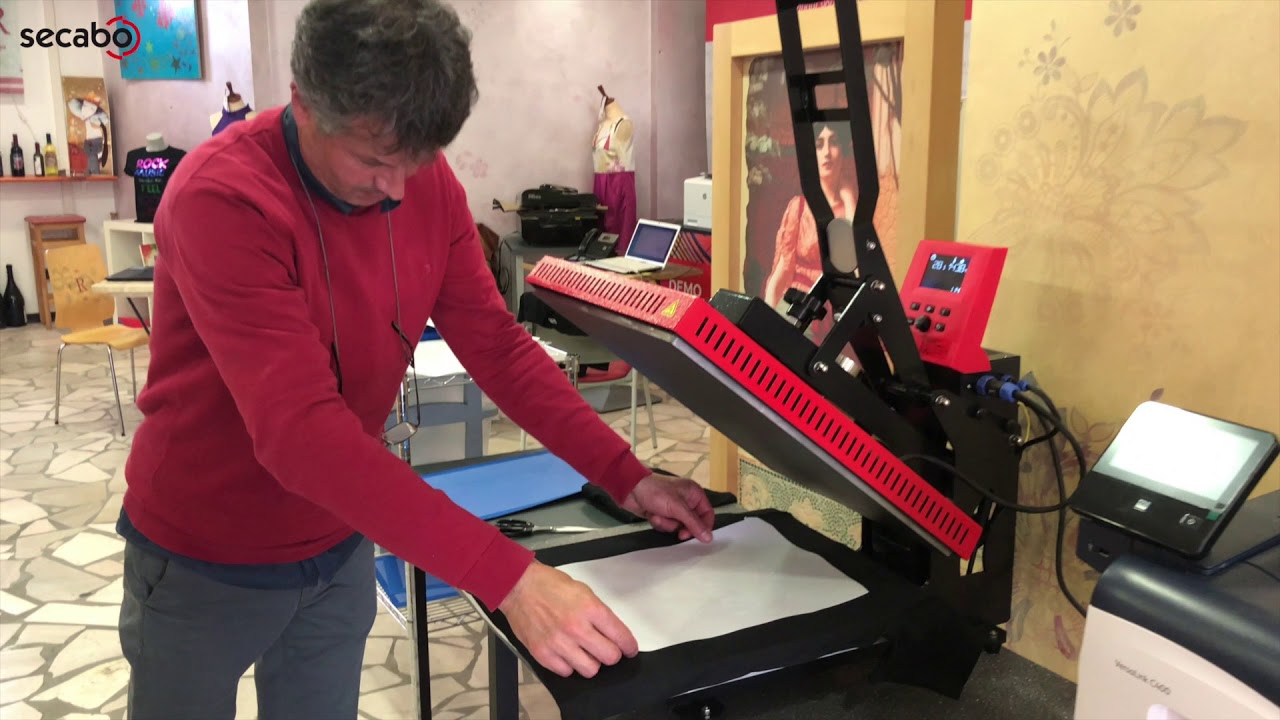 Shockline FC TOPDARK30 con prensa térmicca Secabo TC7 SMART