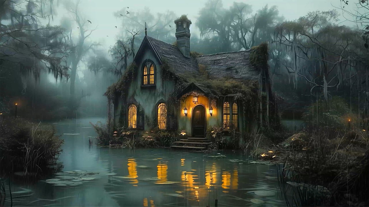 Forgotten Forest Cottage in the Mist | Victorian Gothic Ambience| Dark Academia Piano for Deep Focus