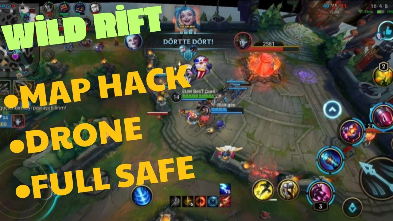 League Of Legends Wild Rift Hile | Map Hack | Drone | Düşman Totem Görme Android 2024 | Harita Hack