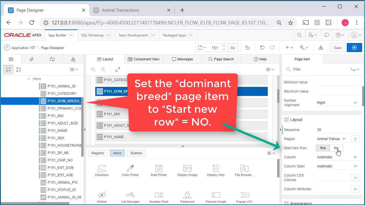 APEX24 of 30: Create a master-detail page with interactive grid (IG) page.  Change IG properties.