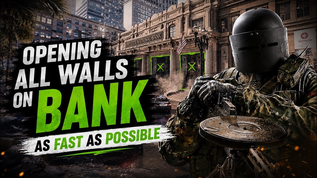 Rainbow Six Siege - Bank TDM Hardest NoWalls Speedrun World Record