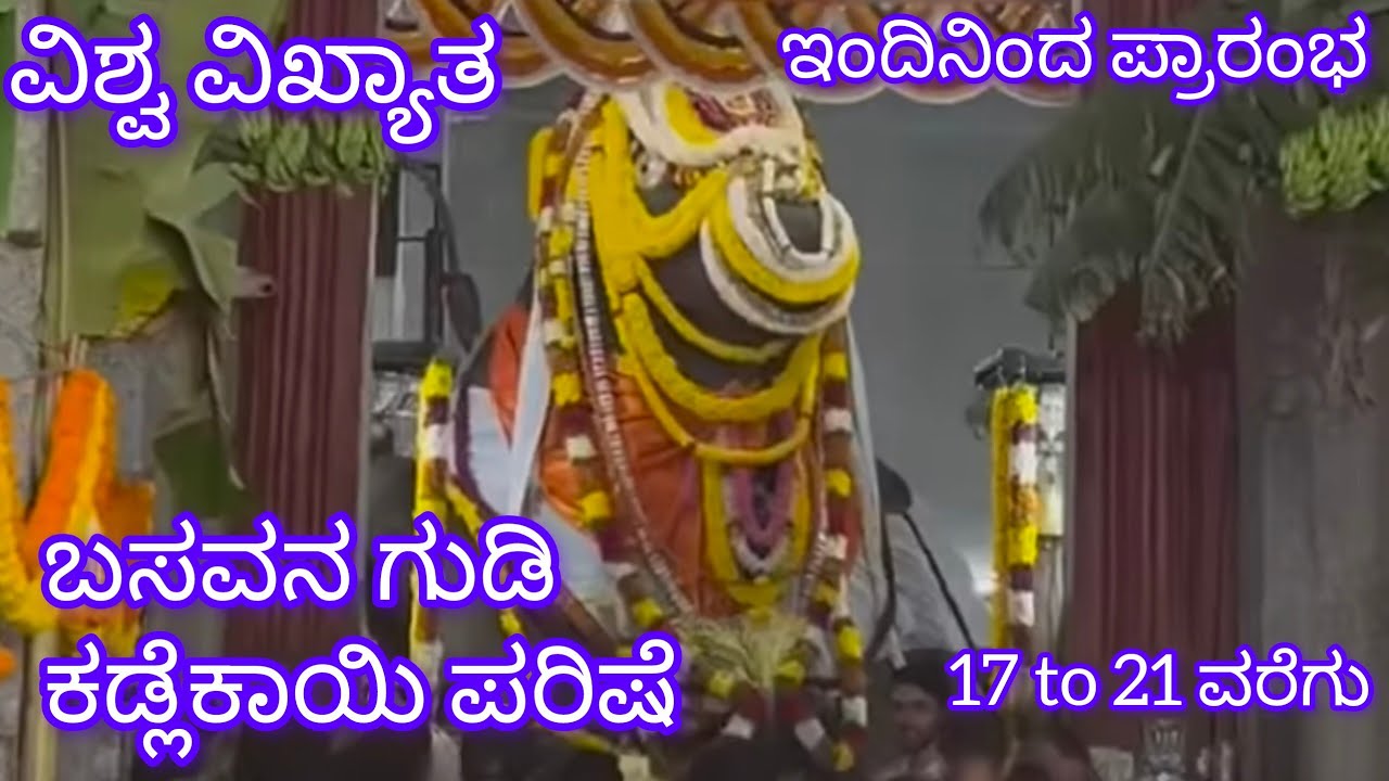 Vishva vikhyatha Basavanagudi kadle kai parishe