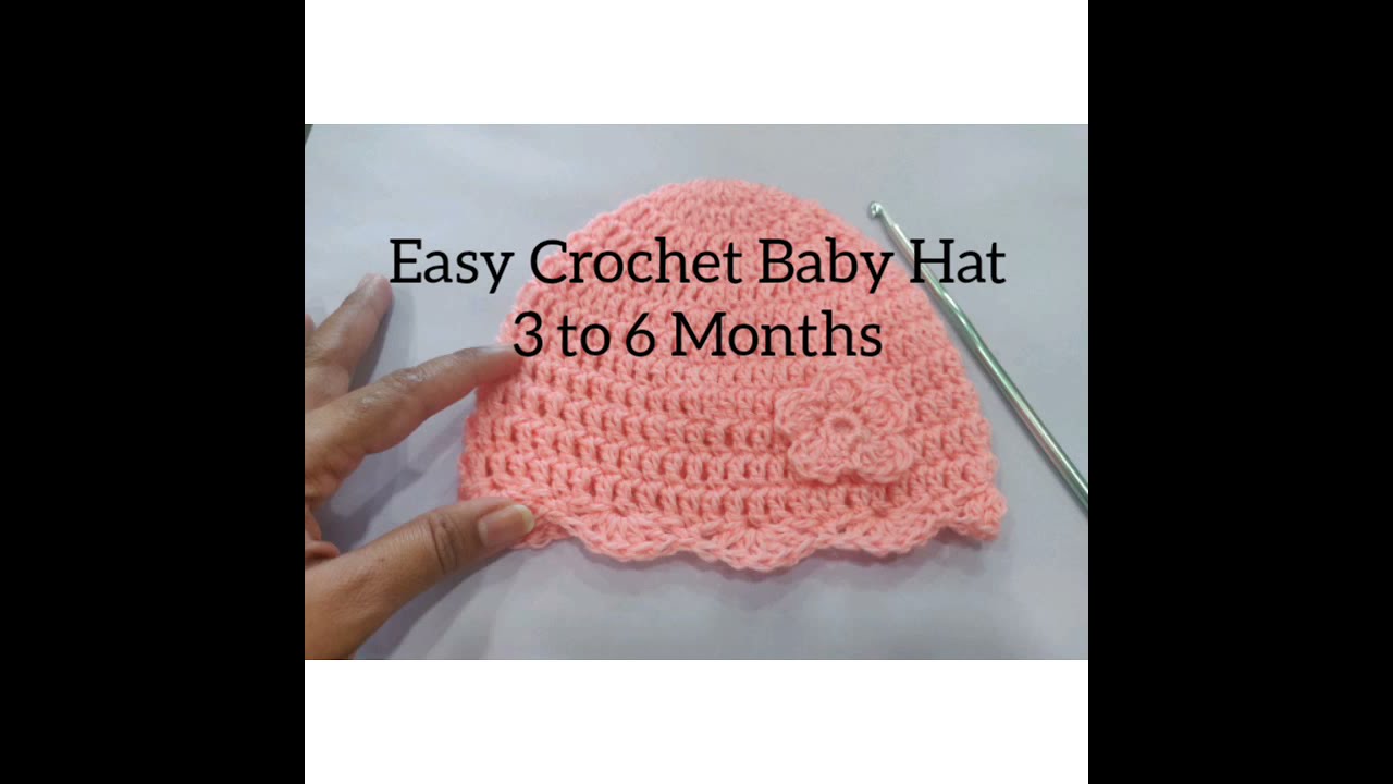 Easy Crochet Baby Hat - 3 to 6 Months