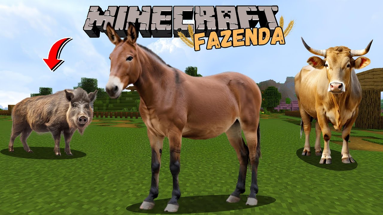 MINECRAFT FAZENDA - Animais raros de fazenda no Minecraft - onde encontrar  #32 - pt/br