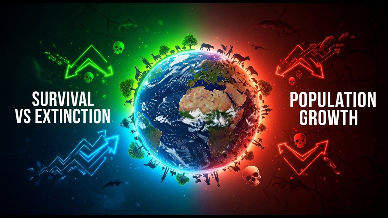🌍 Population Growth: Survival vs Extinction | Simple Science Explanation