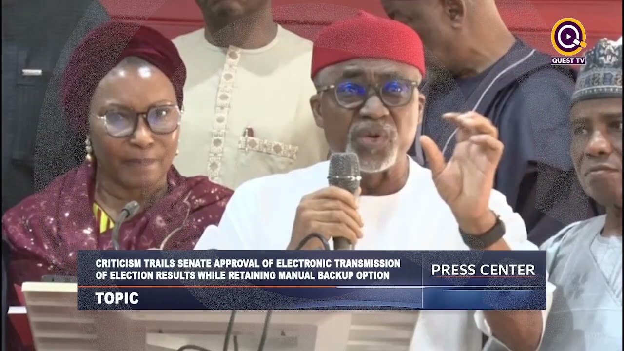 CRITICISM TRAILS SENATES APPROVAL OF ELECTRONIC TRANSMISSION OF ELECTION RESULT