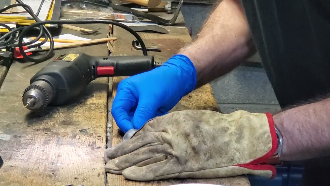 35 JOURNEY OF THE CUSTOM HARP   Drilling hole in SLIDER A