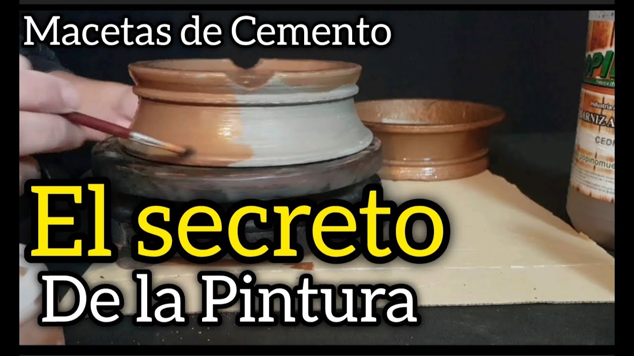 COMO PINTAR MACETAS PARA BONSAI  | QUE PINTURA USAR EN  MACETAS DE CEMENTO / FACIL DE HACER