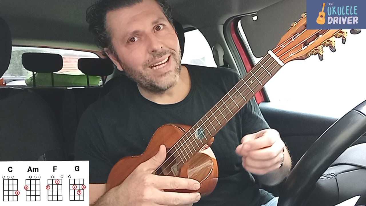 γιουκαλιλι μάθημα , τέσσερις βασικές συγχορδίες (C,Am,F,G) & ασκησούλες .