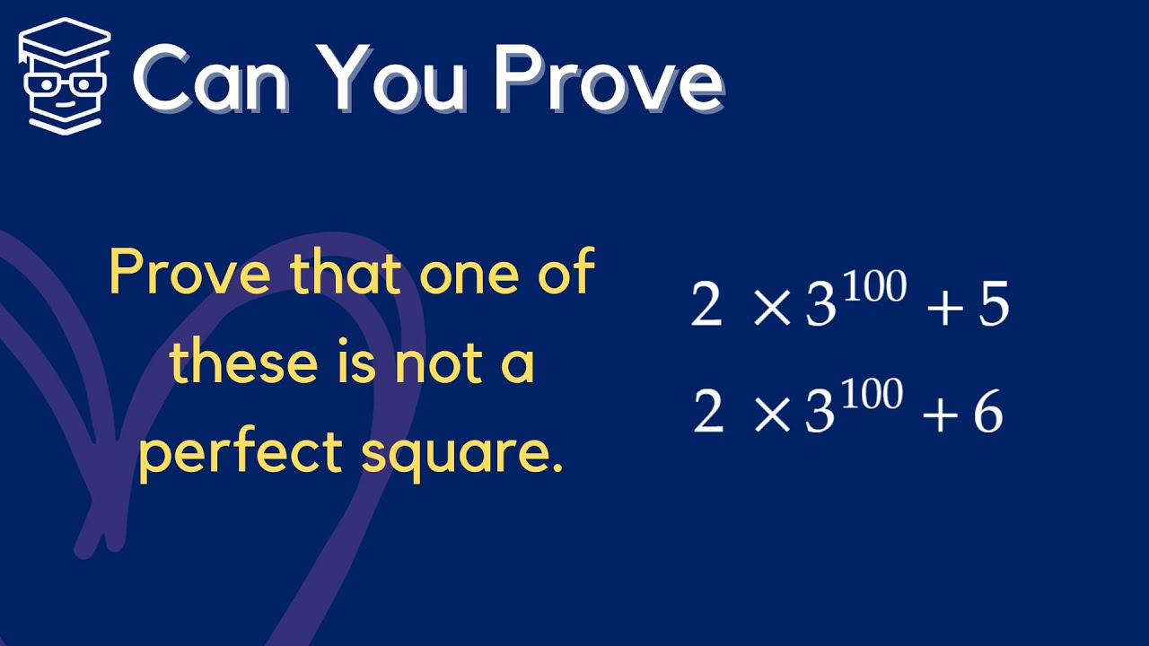 Can You Prove that one of these large numbers is not a perfect square?