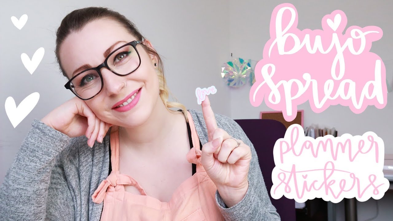 HOW TO (Using planner stickers. Weekly bullet journal spread tutorial)