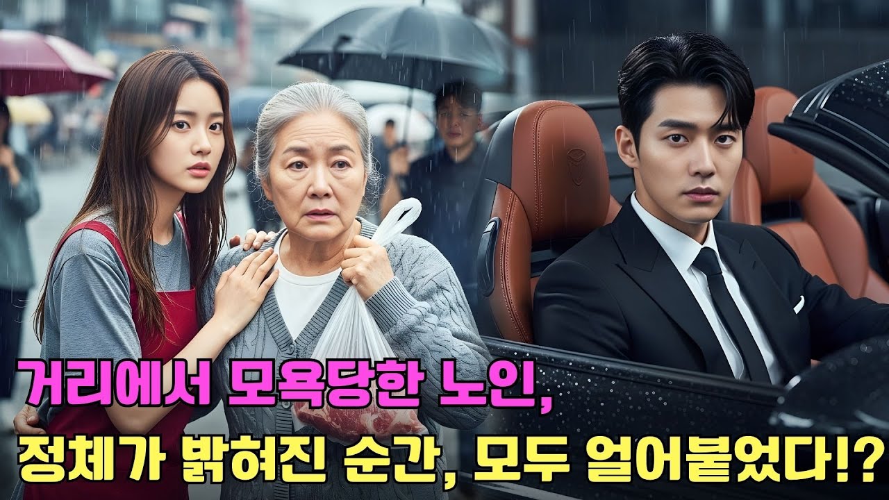 거리에서 모욕당한 노인을 모두 외면했다 — 가난한 소녀만 나섰고, 그녀는 재벌 여왕이었다! |남편 배신