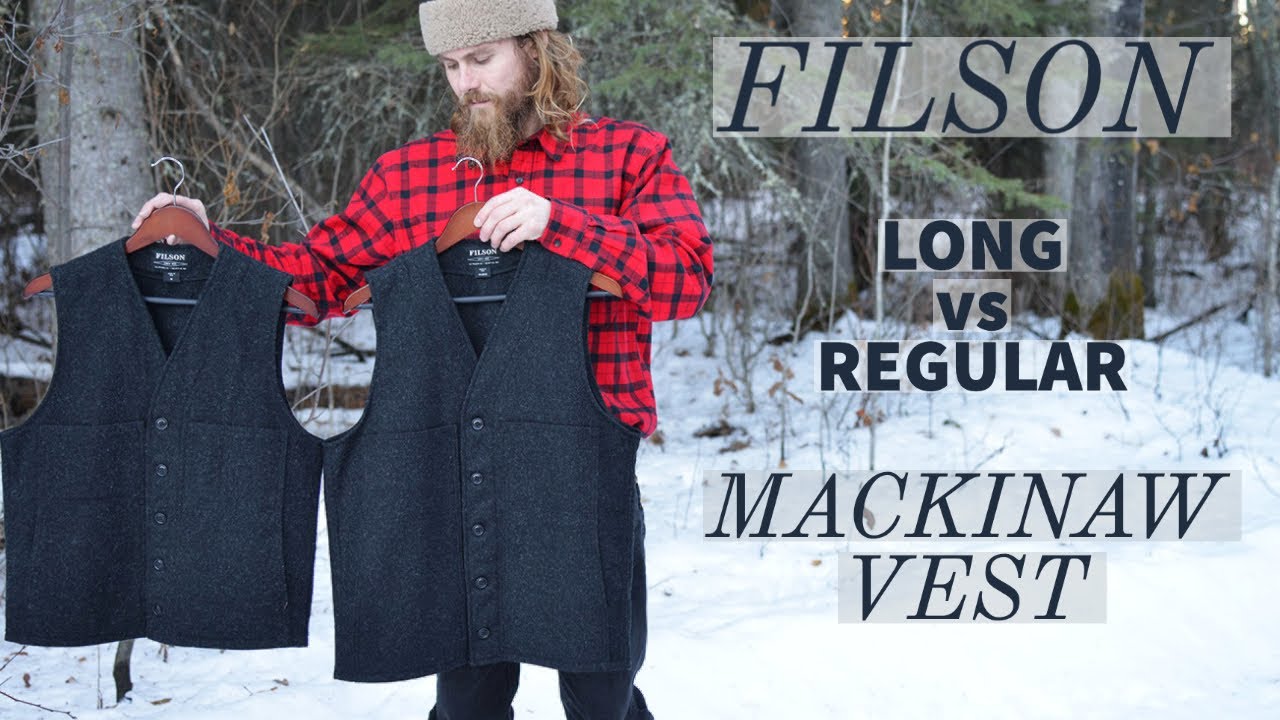 Жилет Filson Long vs. Regular Mackinaw Wool