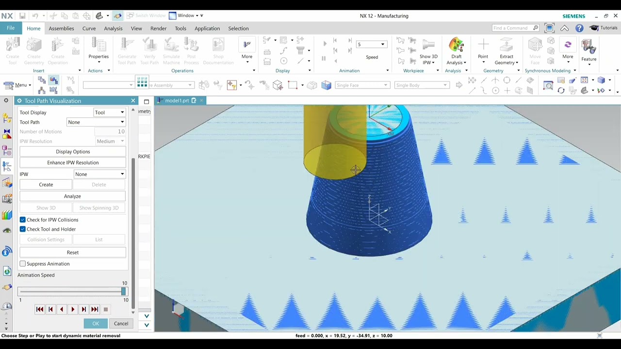 19.Fixed Contour Spiral in NX CAM
