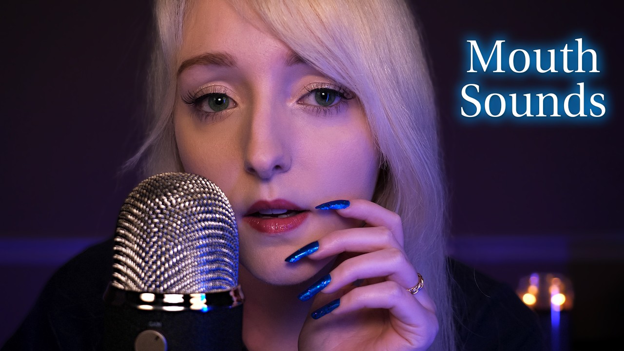 ASMR Close Mouth Sounds ✨Tongue Swirling, Wet, Spoolie Nibbling