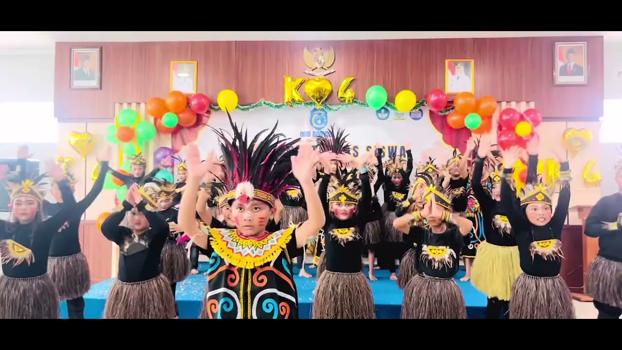 Tarian Kreasi Suku Dayak Yamko Rambe Yamko Sajojo Remix  SDN Kartini 4 Kelas 3 