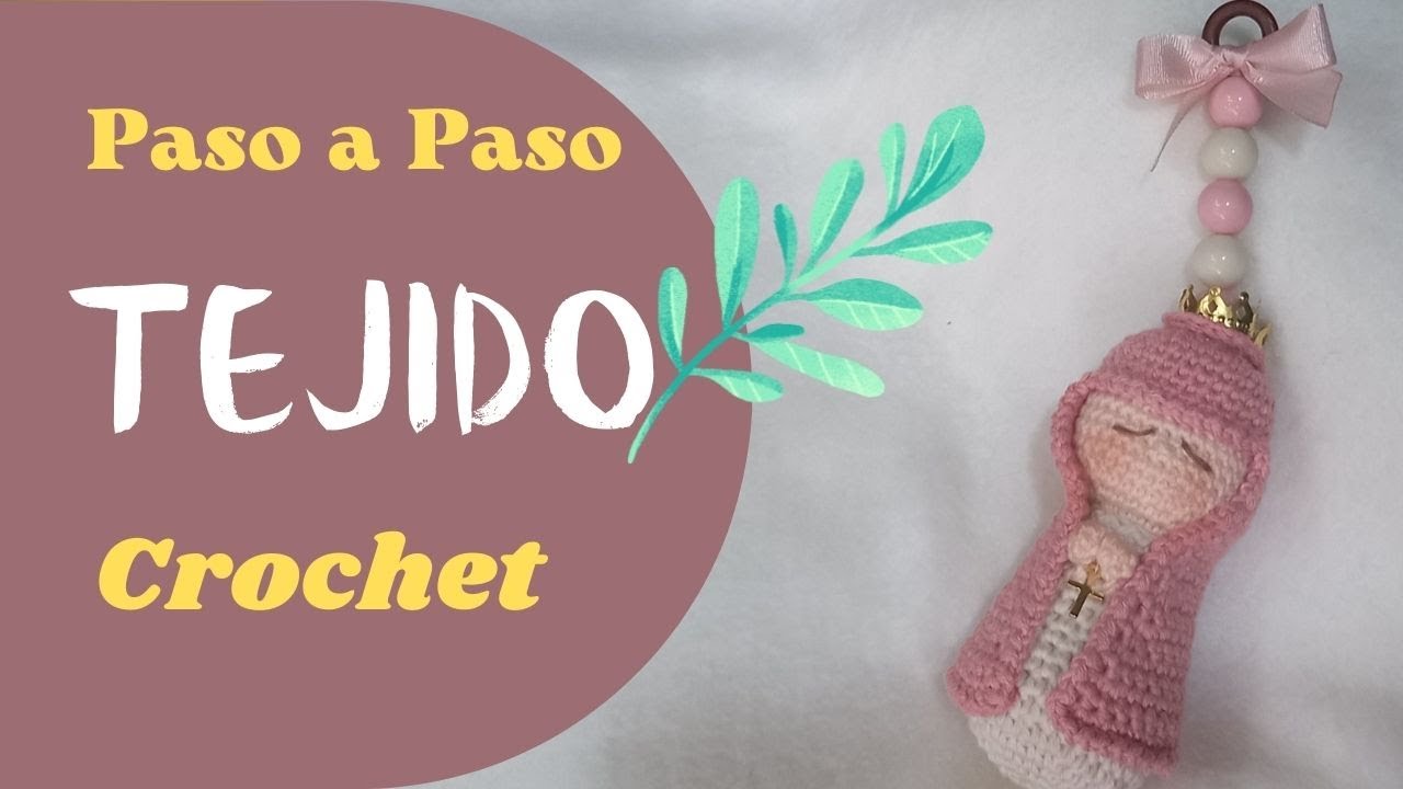 💕PASO A PASO, Virgen tejida a crochet, un patrón sencillo de tejer.
