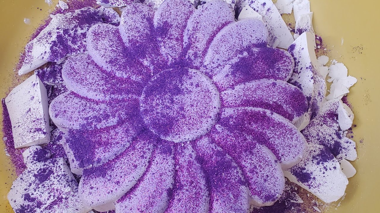 QUICK PURPLE REFORMED +GYM CHALK PEICES CRUMBLE-ASMR