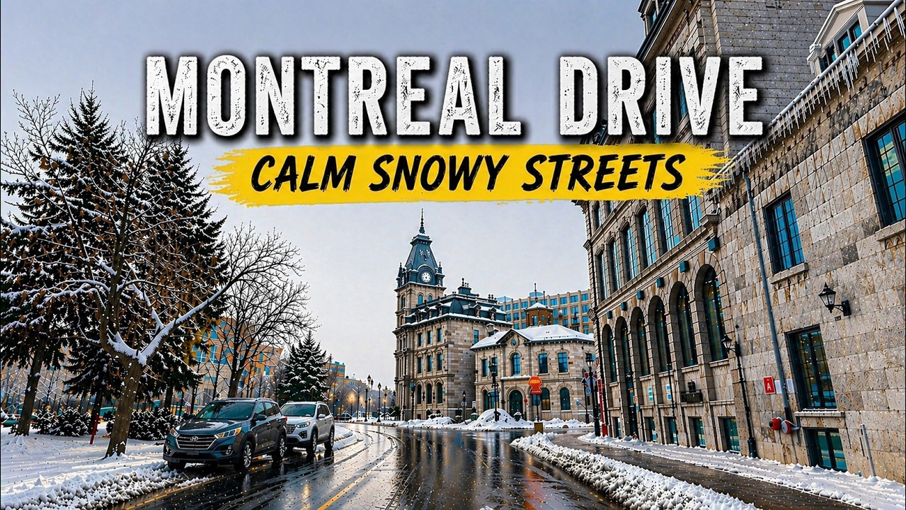 4K Winter Drive In Montreal 🇨🇦| POV Driving Tour In Verdun | Snowy Streets