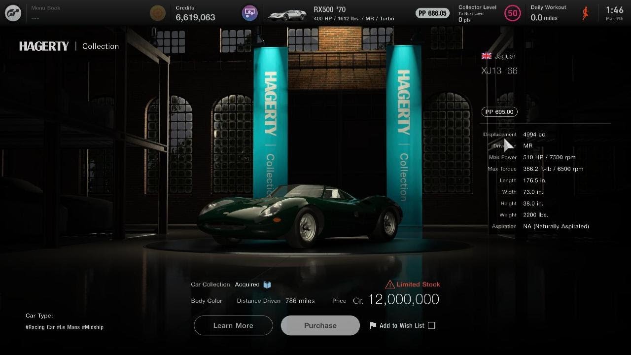 GT7: All About the 1966 Jaguar XJ13 LEGEND CAR