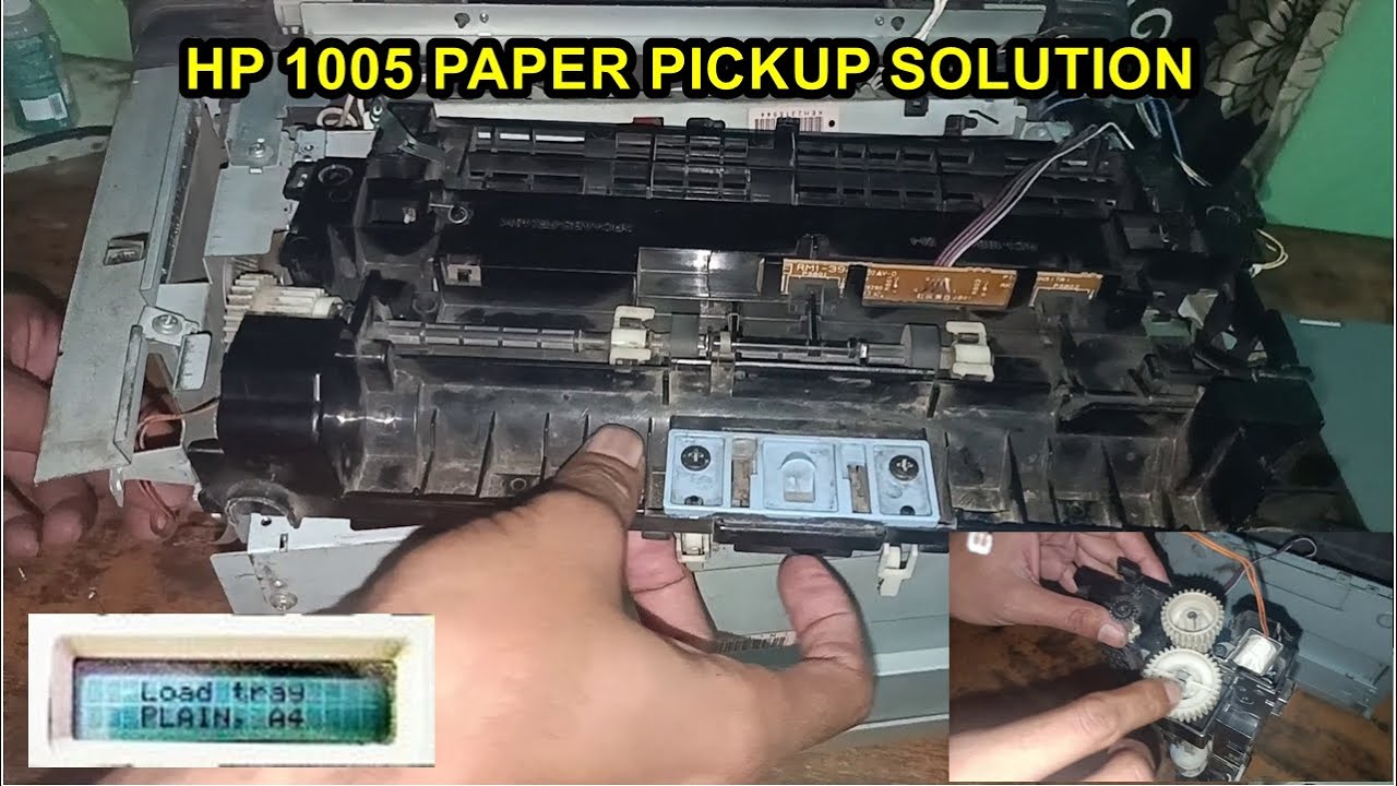 Hp 1005 Printer Paper Pickup Problem solved | load tray plain,a4 error fix in hindi