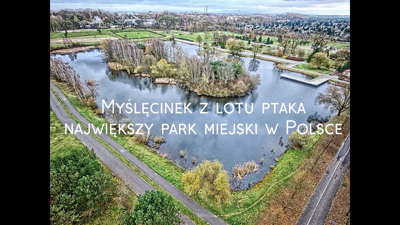 Мыслецинек - самый большой городской парк в Польше на беспилотнике 4K