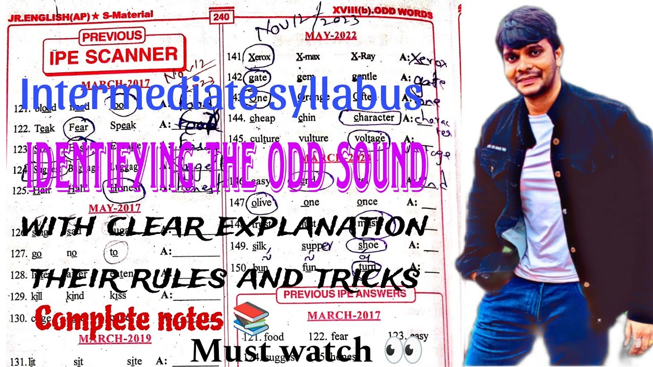 Identifying the odd sounds clear explanation their tricks and rules