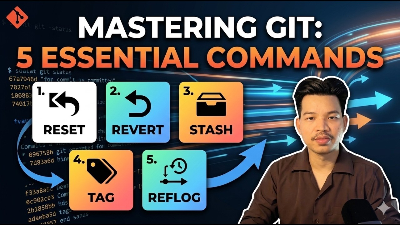 git အပိုင်း ၃ - Reset, Revert, Stash, Tag, Reflog ကို Practical နဲ့ရှင်းပြခြင်း
