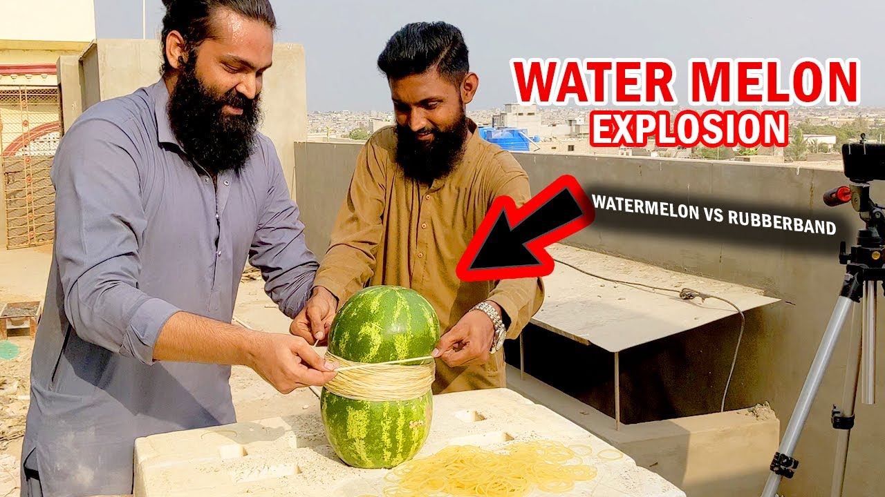 WATERMELON EXPLOSION WITH RUBBER BANDS | AMAZING BLAST