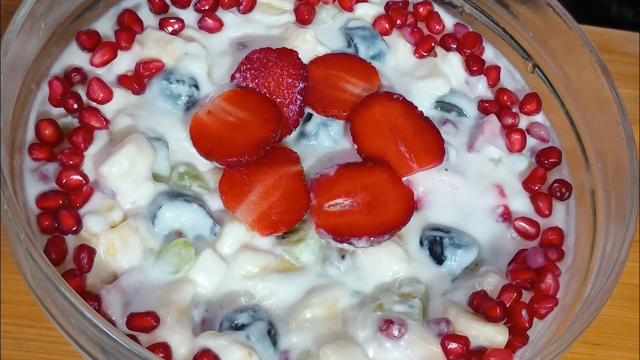 Malai Fruit chaat recipe | cream fruit chaat recipe 
