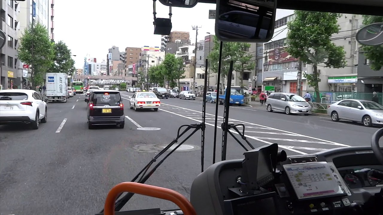都バス前面展望　草63系統　池袋東口→とげぬき地蔵前　2017年5月15日　＃001