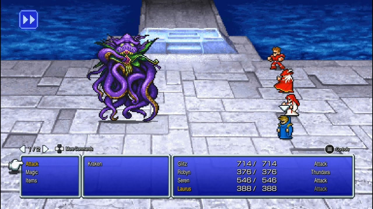 FINAL FANTASY I: Pixel Remaster - Kraken, Fiend of Water, Sunken Shrine