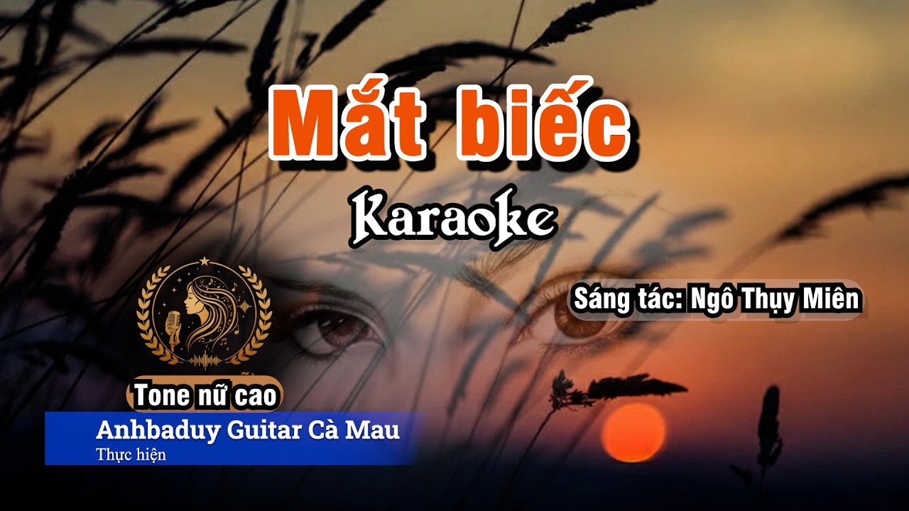Mắt biếc | Karaoke | Tone Nữ Cao - F | Anhbaduy Guitar - Cà Mau