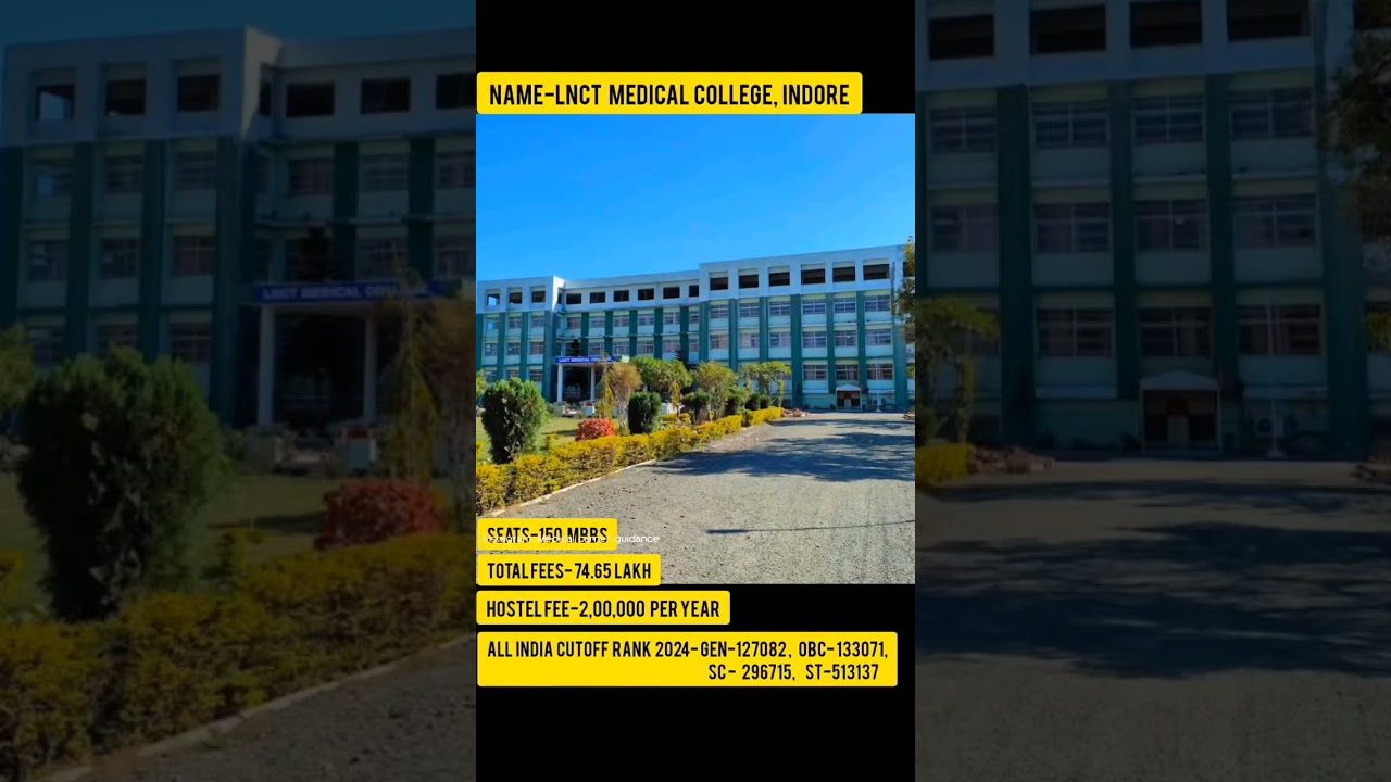 LNCT medical College Indore MP. 2024 cutoff