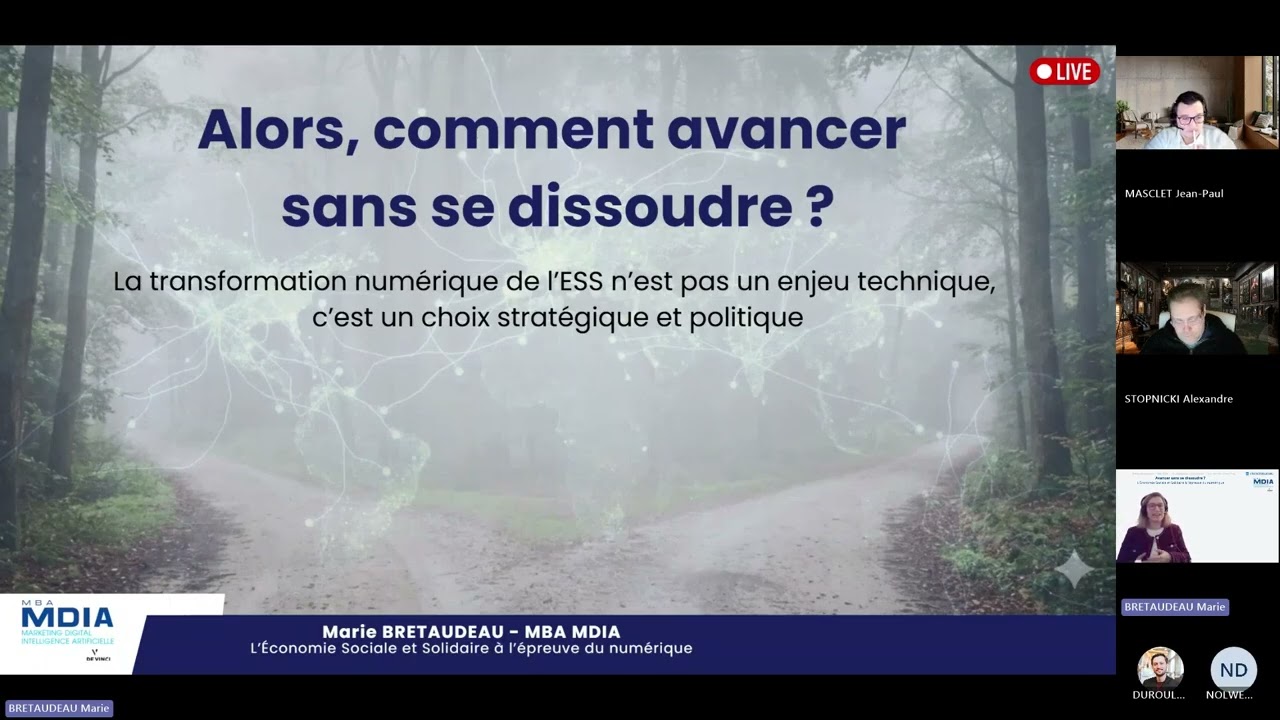 Marie BRETAUDEAU - L'Économie Sociale et Solidaire ESS à l'épreuve du numérique 📝 Thèse pro #MBAMCI
