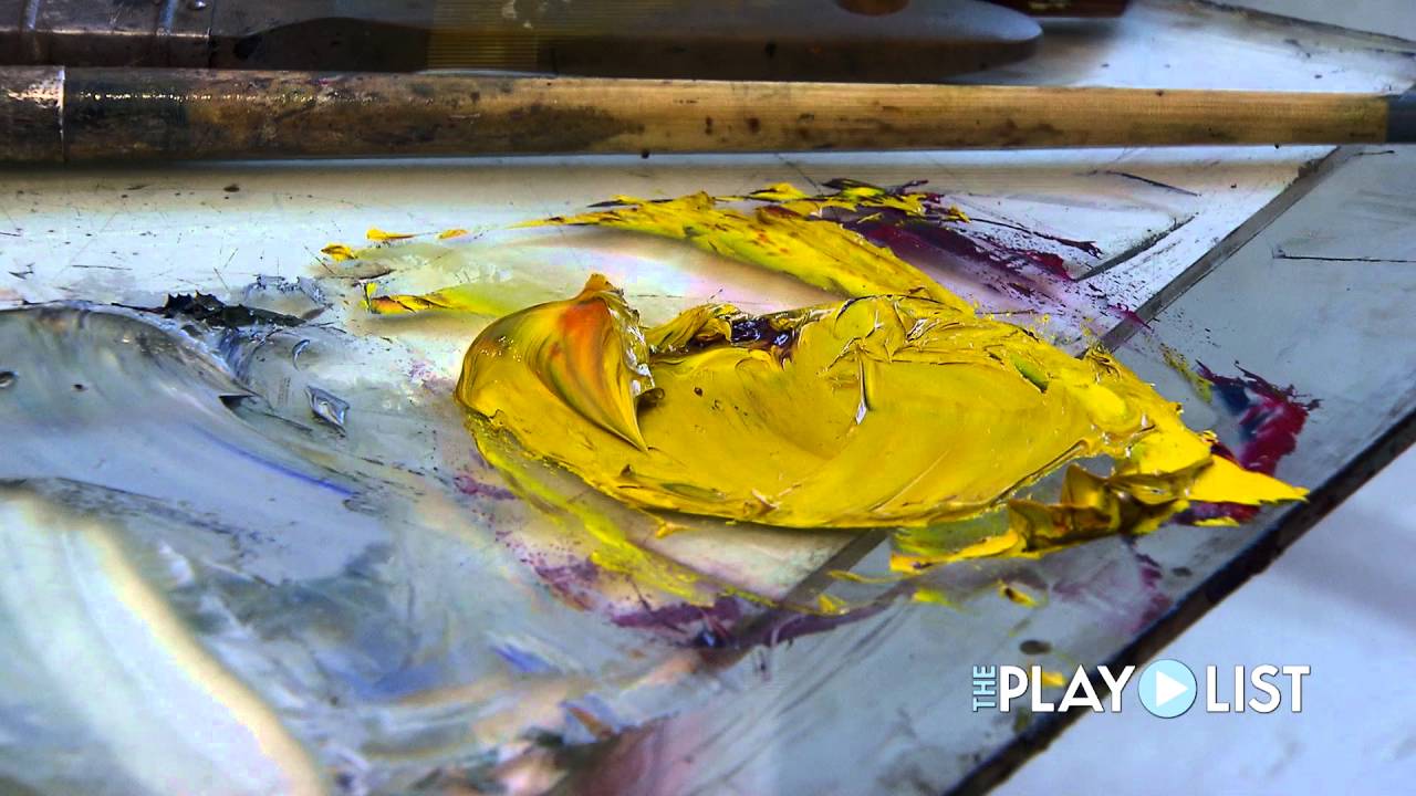 Abstract Artist AJ Atwater & Elizabeth Kuth at Work