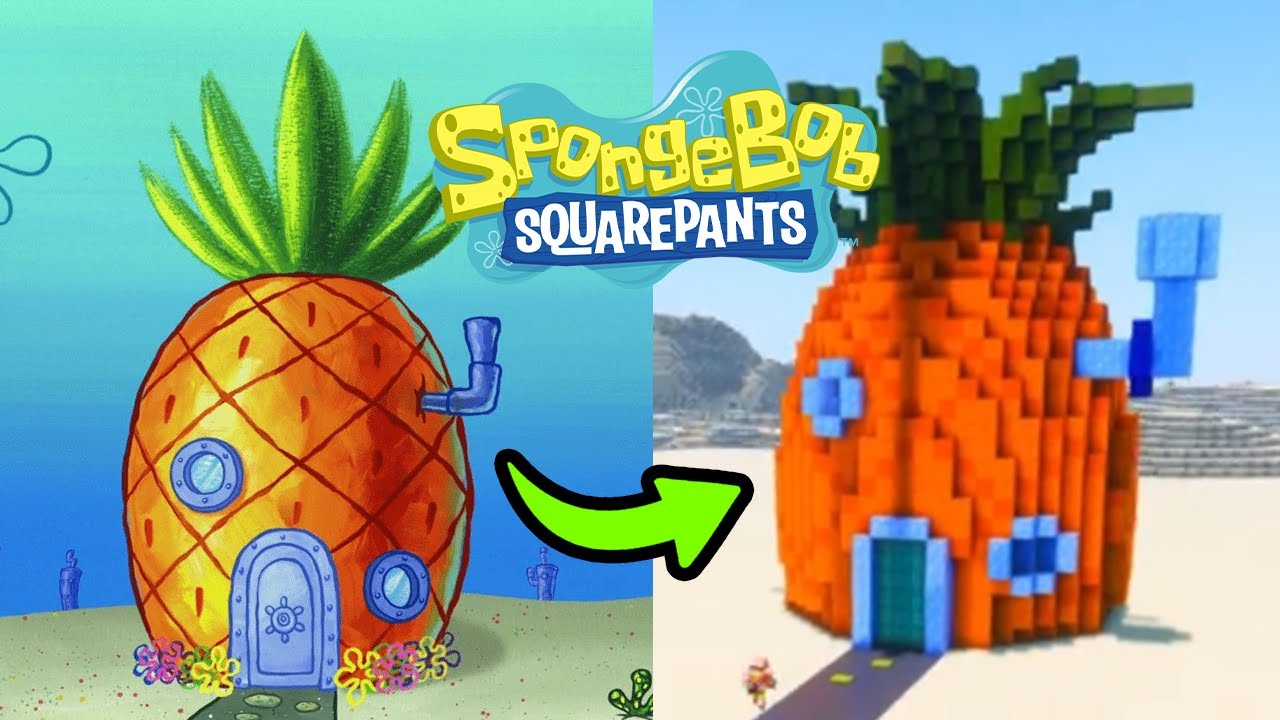 how to build SPONGEBOB'S HOUSE in MINECRAFT