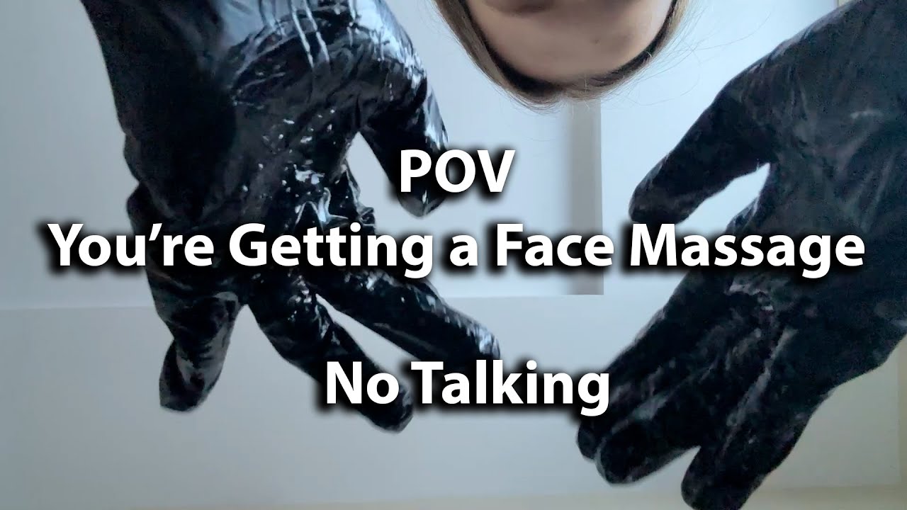 Gentle Face Massage With Gloves and Oil ASMR | No Talking