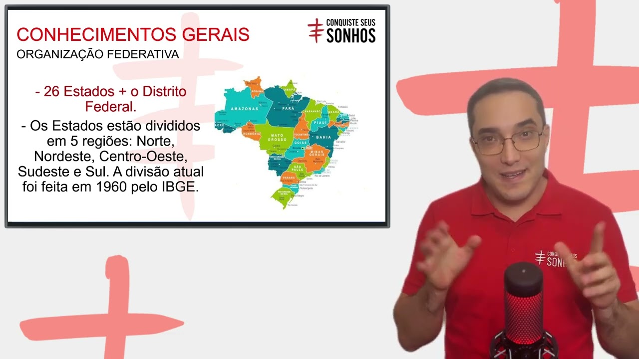 FORMAÇÃO TERRITORIAL E ORGANIZAÇÃO FEDERATIVA - CONHECIMENTOS GERAIS - CARGO ENSINO MÉDIO - CONCURSO