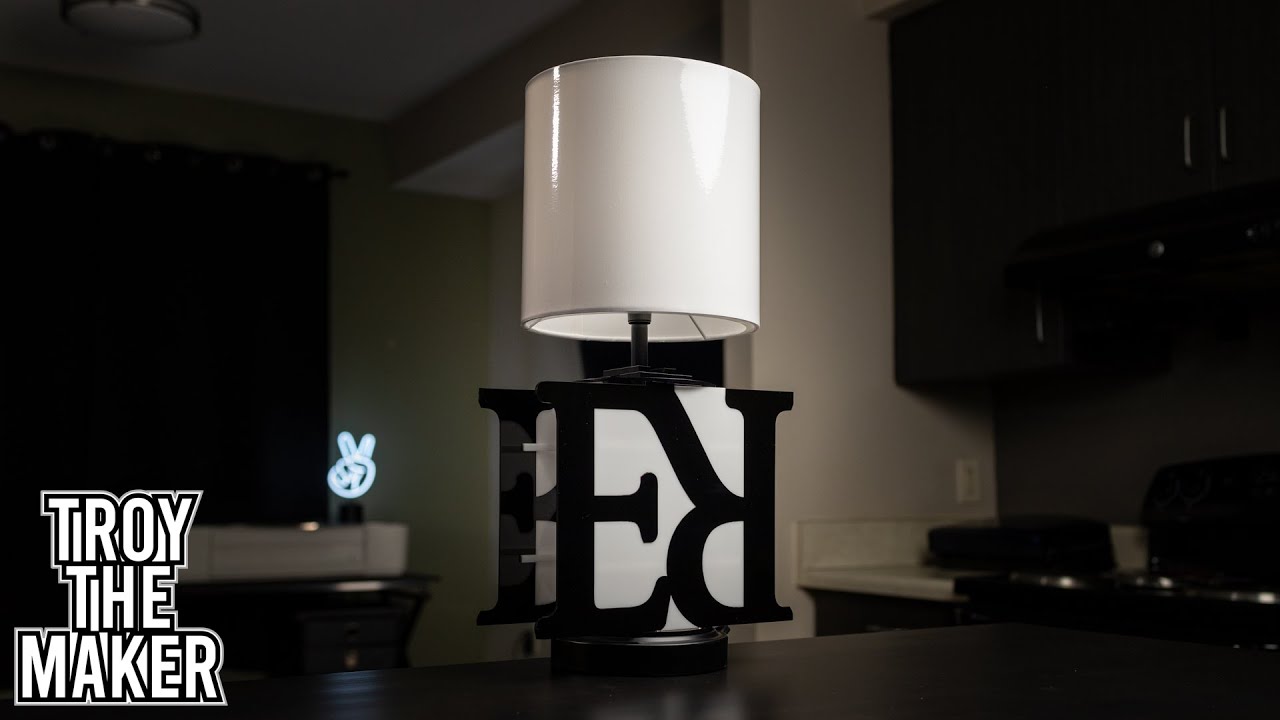 Laser Cut Acrylic added to a Lamp | Glowforge