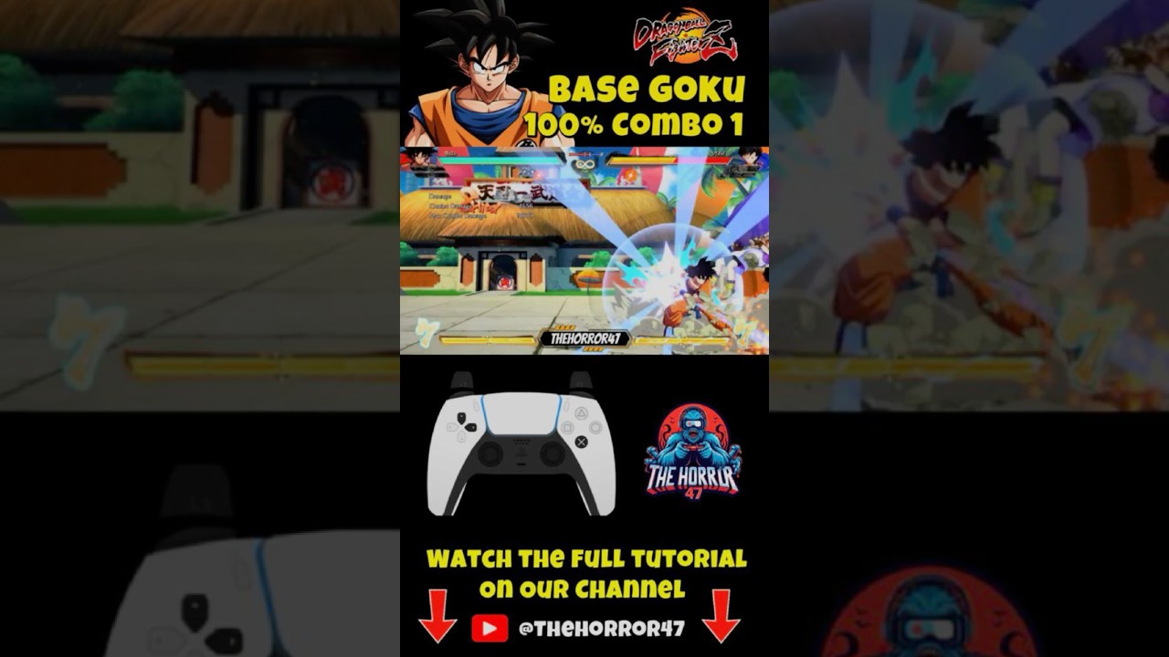Base Goku's 100% Damage Combo #1 Tutorial! ⚡ Dragon Ball FighterZ Gameplay!