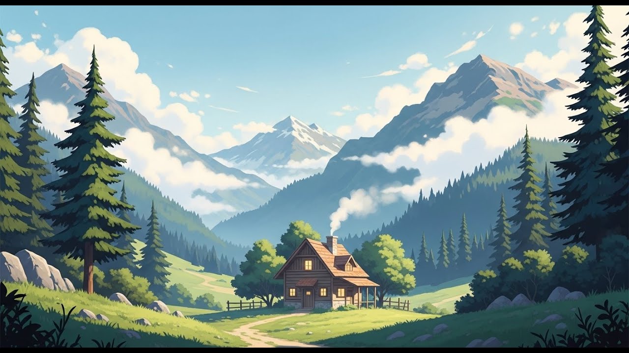 A Silent Cottage Full of Love/Ghibli ASMR Mountain Cottage Story”