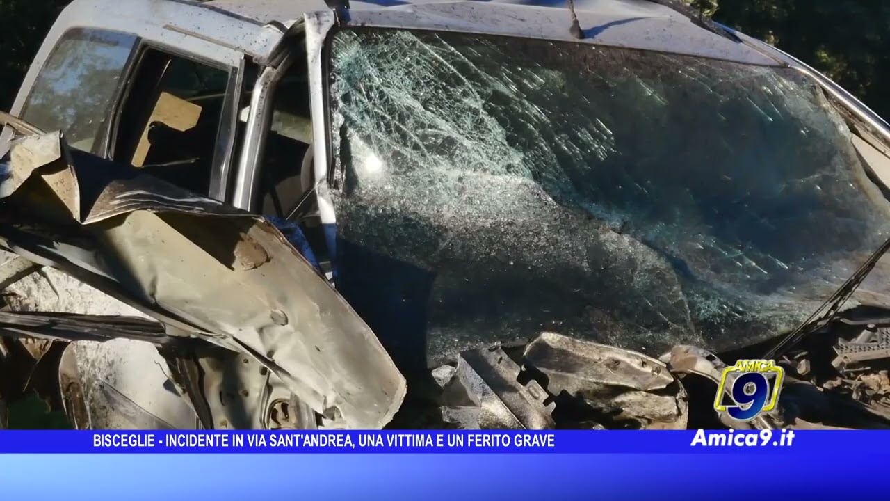 Bisceglie - Incidente su via Sant'Andrea, un morto e un ferito grave