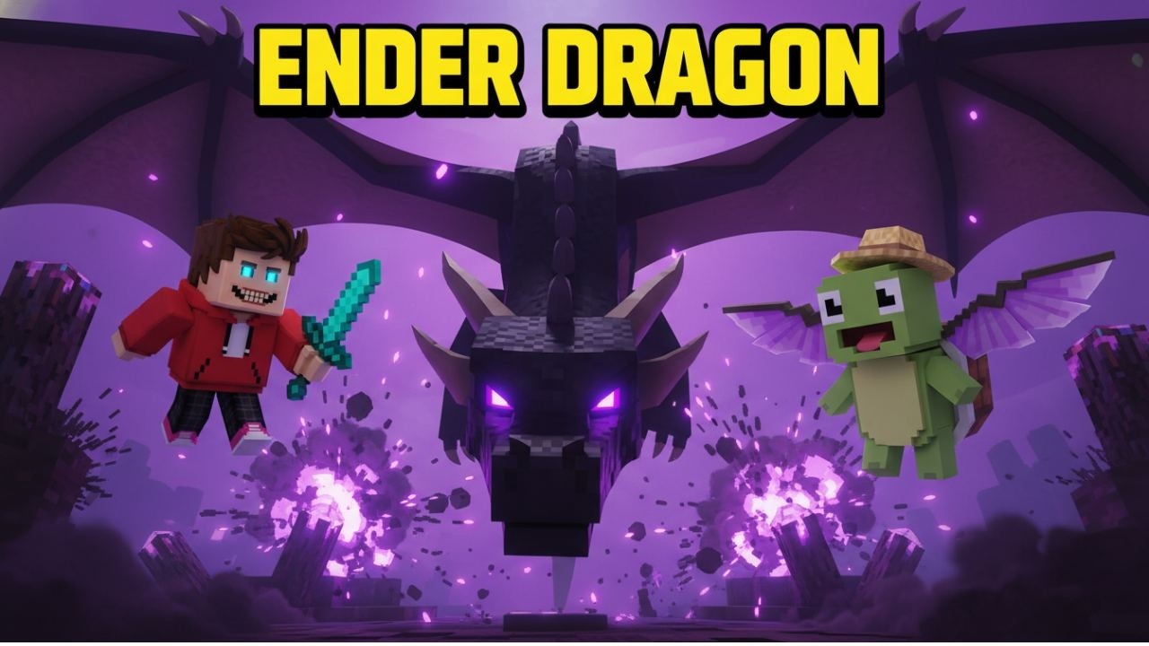 JayC & Rixy vs ENDER DRAGON &ndash; Epic Boss Fight! 😱 Minecraft Animation