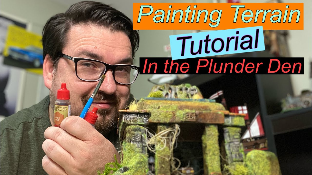 Painting terrain tutorial in the Plunder den Part 2 Washes