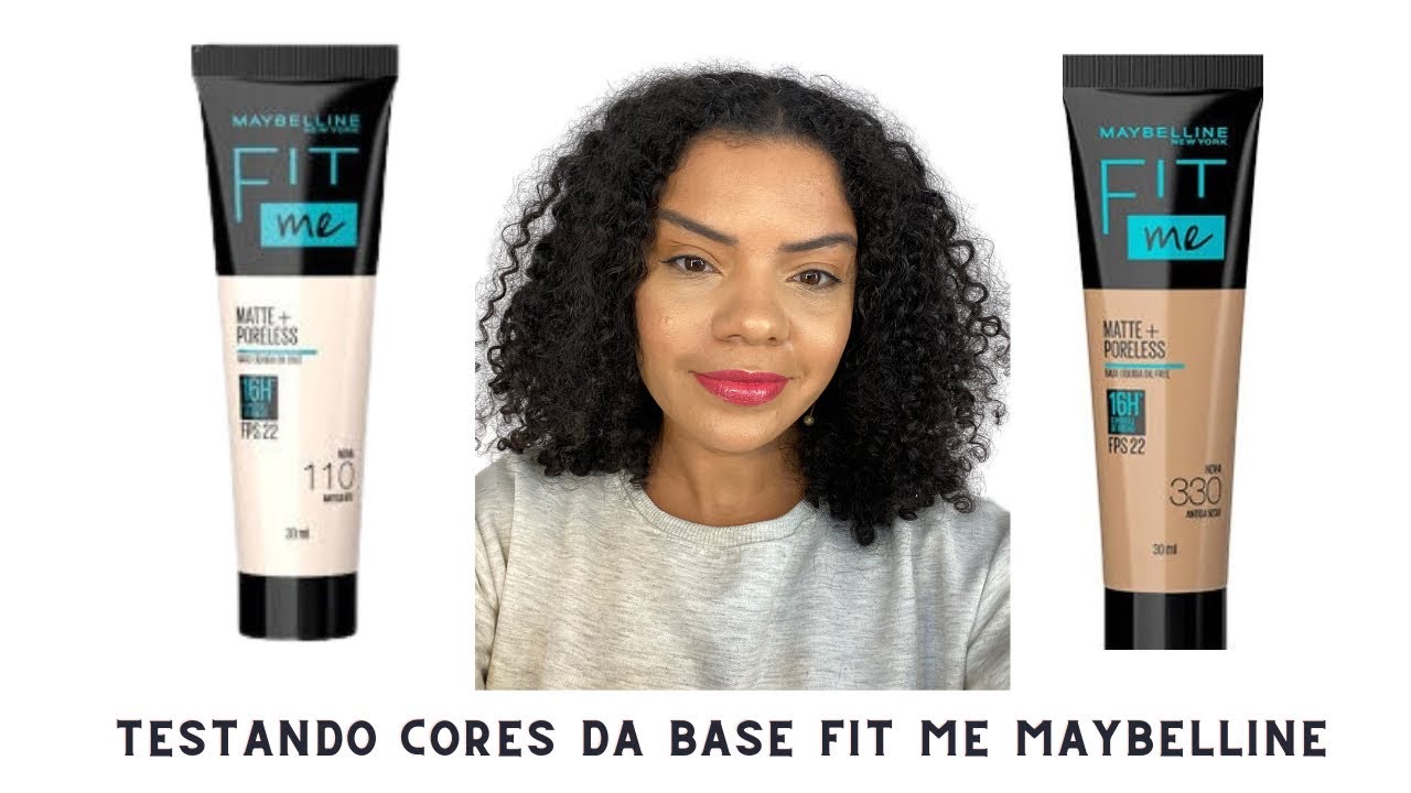 Testando cores da base FIT ME Maybelline