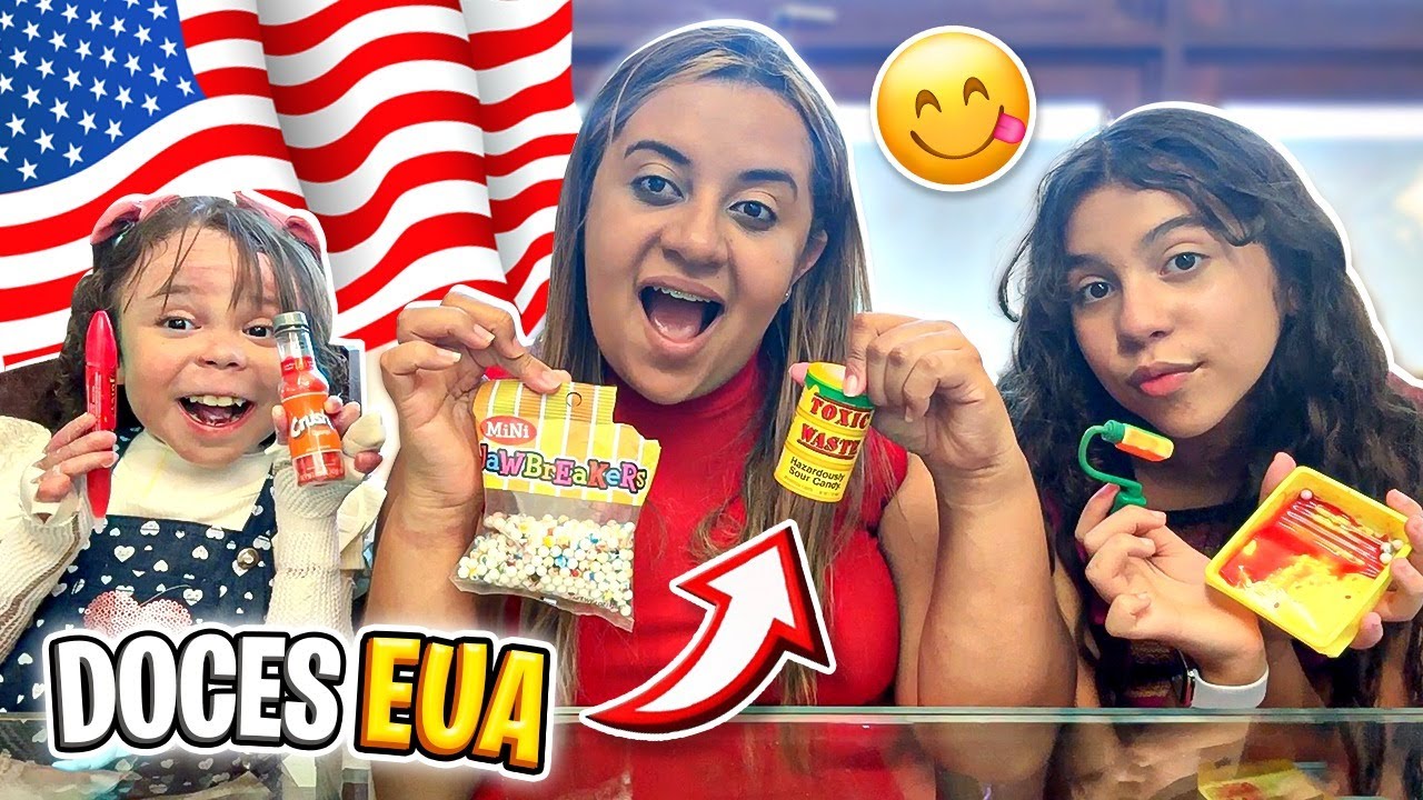 SARAH E ELOAH PROVANDO DOCES DOS ESTADOS UNIDOS !