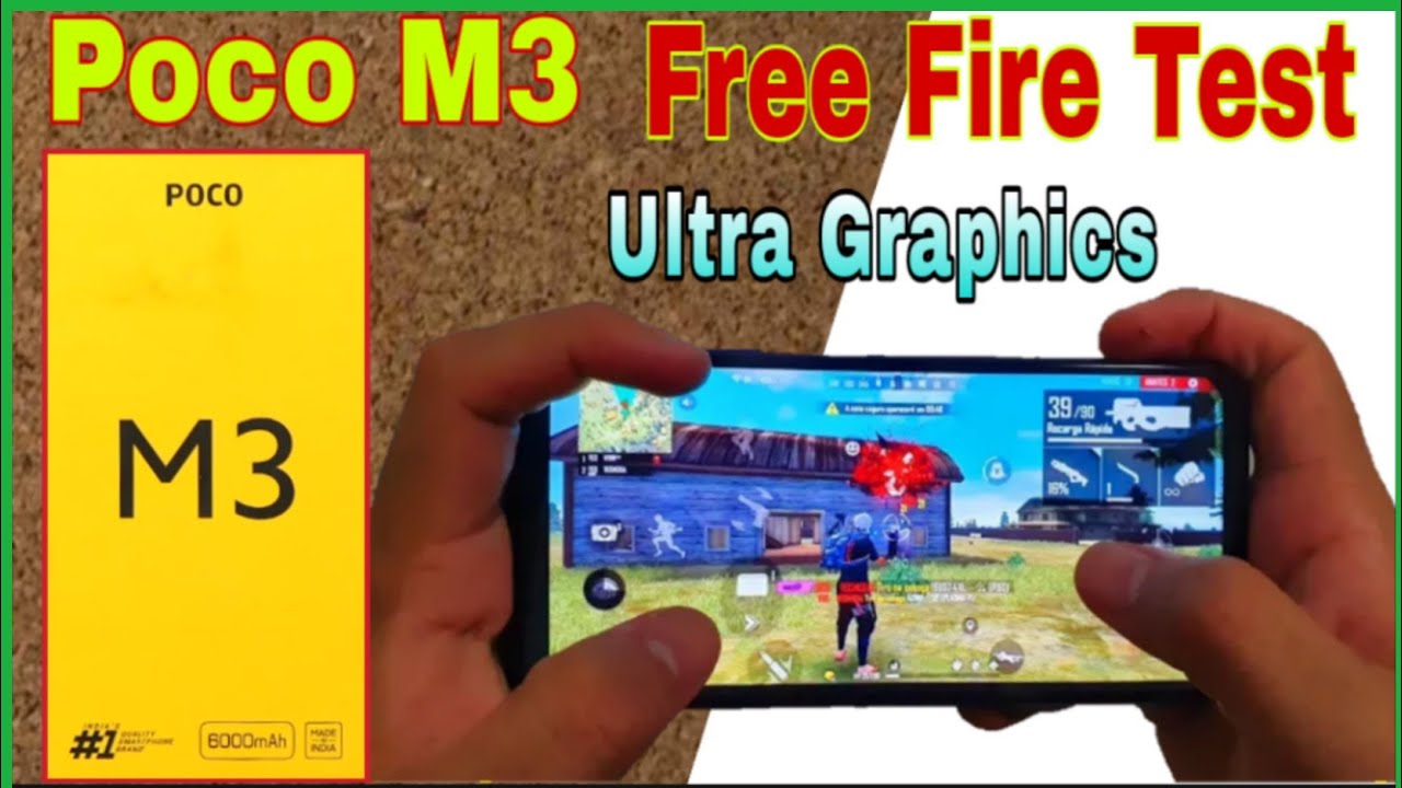 Poco M3 4g Unboxing with Free Fire gameplay Test | Poco M3 5g High Graphics Free Fire Test