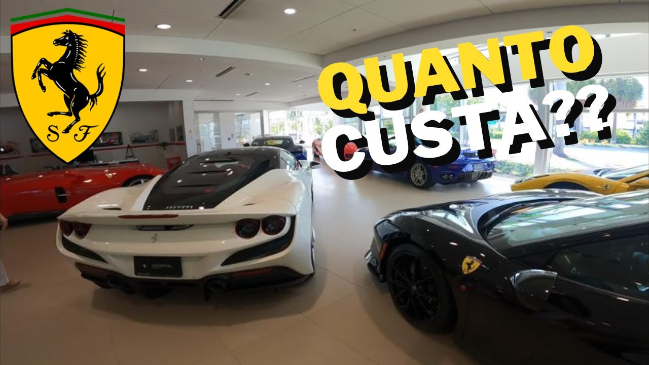 Fui na Ferrari, quer saber o preco das Ferraris aqui nos EUA? Roma, SF 90, 458, 488 Pista e mais!